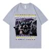 Unhinged Non Binary Raccoon Funny Meme T Shirt Gothic Fashion Vintage Short Sleeve Tshirt Men Women Casual Oversized Tshirts