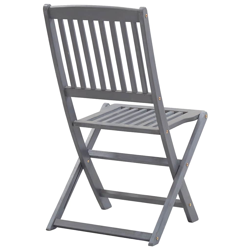 Foldable Garden Chairs 2 Pcs Solid Acacia Wood