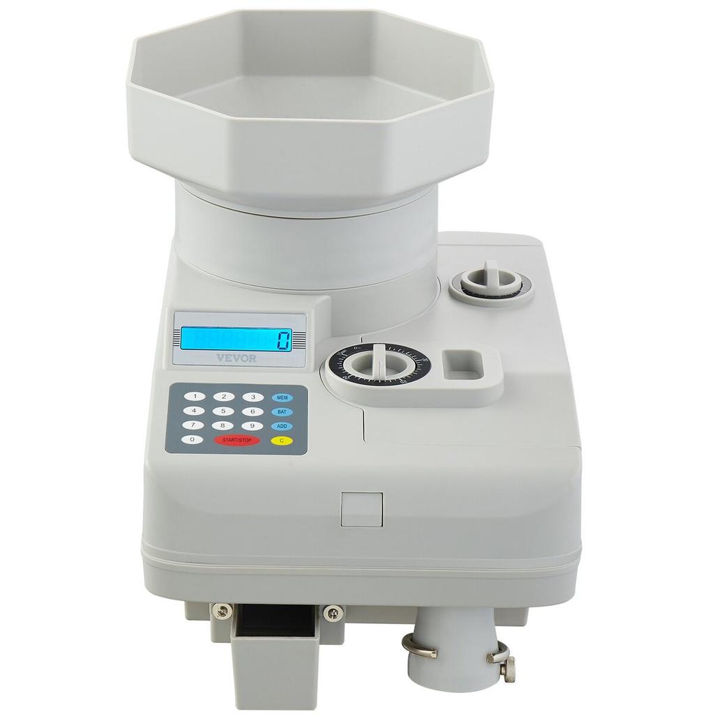 Coin Counter Professional Coin Sorter LED Display Holds up to 11000 Coins