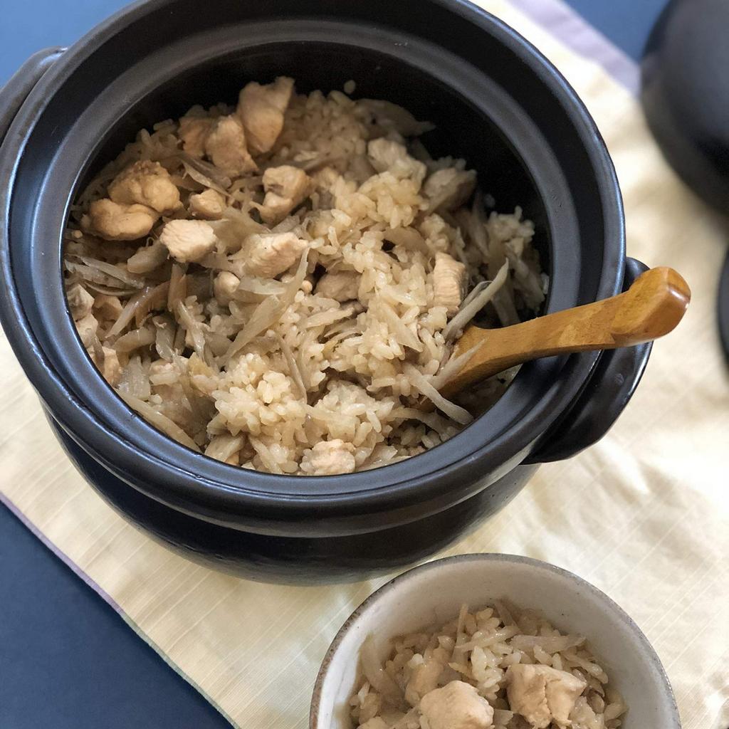 Saji Pottery Rice Cooker, Black, 19.5cm, Banko Ware, Excellent Quality, 3-cup Capacity (with Inner Lid), 30-1