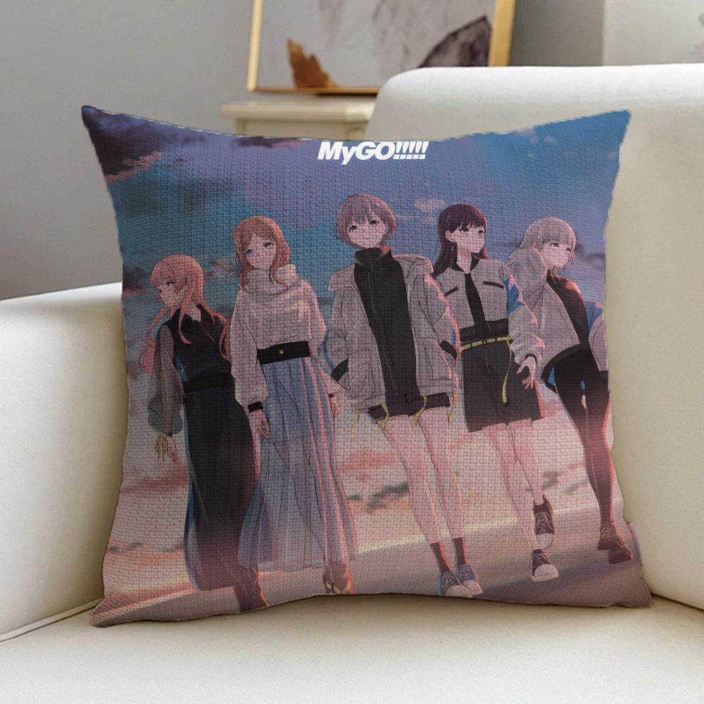 B-Bang Dream! It'S M-Mygo Cushion Cover Natural Linen Pillowcase Set, All-In-One Decor For Sofa, Bedroom & Chair