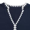 2026 Summer Sleeveless V-Neck Lace Patchwork Color Block Dress