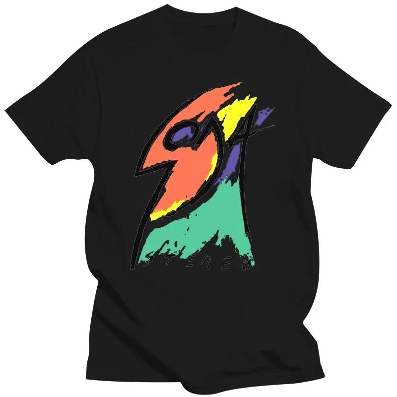 

Rock De Los 80 s Cotton Tops Casual Trendy Cozy All Match Short Sleeve O Neck T Sh Soda Stereo _ Cerati Languis Mens T-Shirt - S разноцветный