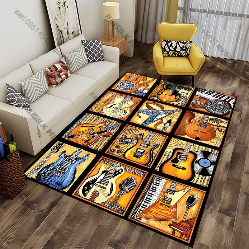 Musical Instruments and Artistic Expression Carpet Yoga Living Room Room Decor Children's Crawling Mat Doormat Area Rug