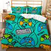 Gaming Duvet Cover Set Gamepad Headset Gaming Theme Bedding Set for Boy Teens Bedclothes Double Queen King Polyester Qulit Cover