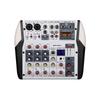BOMGE 6 Channel DJ Audio Sound Mixer Professional Soundboard Stereo Recording MP3 USB BT Input 48V Phantom Power 99 DSP