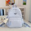 Schoolbag Polka Dot Cute Backpack Japanese ins Simple Versatile Backpack Women's Light Commuter Leisure Travel Student School Bag