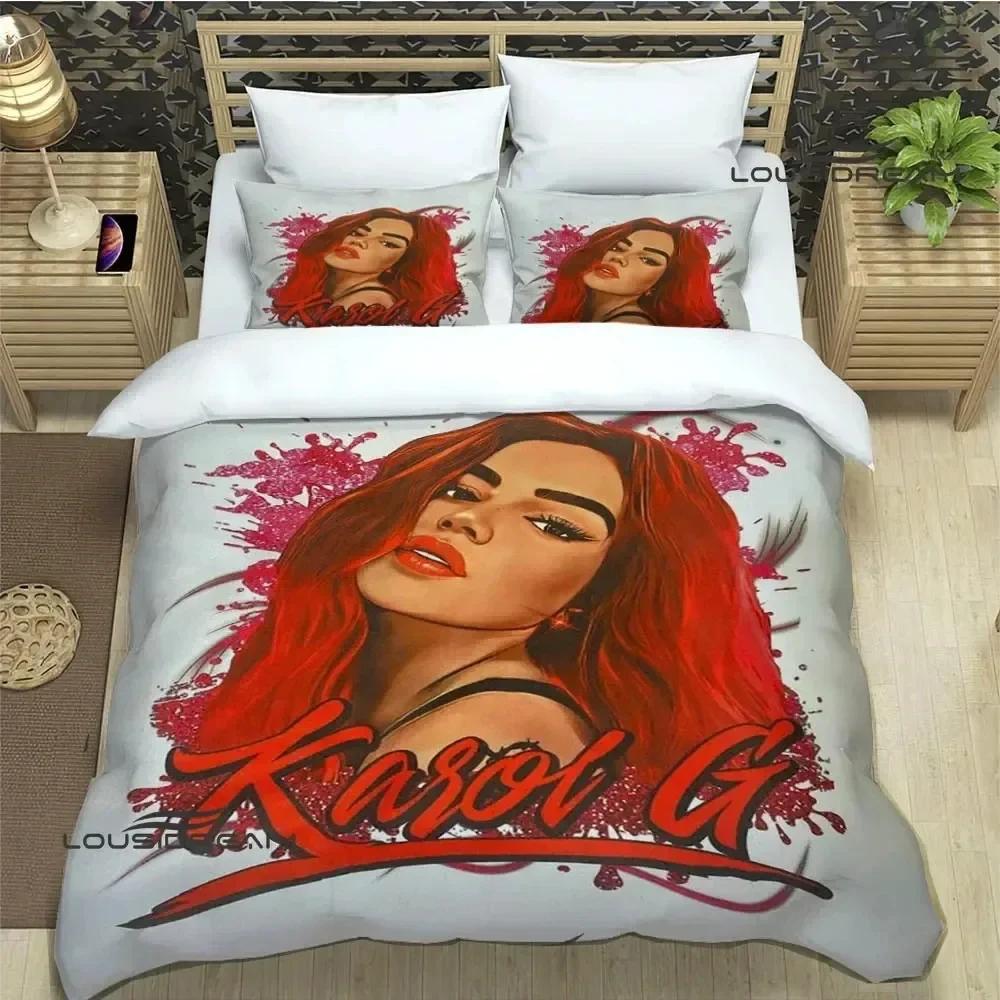 3D Print Karol G Fashion 3D Duvet Cover Bedding Set Comforter Linen Pillowcases Home Decor Single Double Twin King Queen