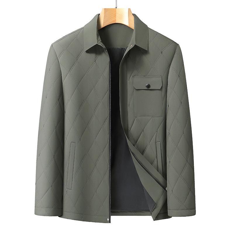 2025 Winter Men s Plus Size Business Casual Cotton Lapel Jacket 8XL зелёный