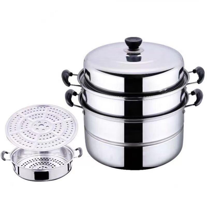 Ganglaimei 32cm Multi-functional Stainless Steel Double Layer Steamer Pot