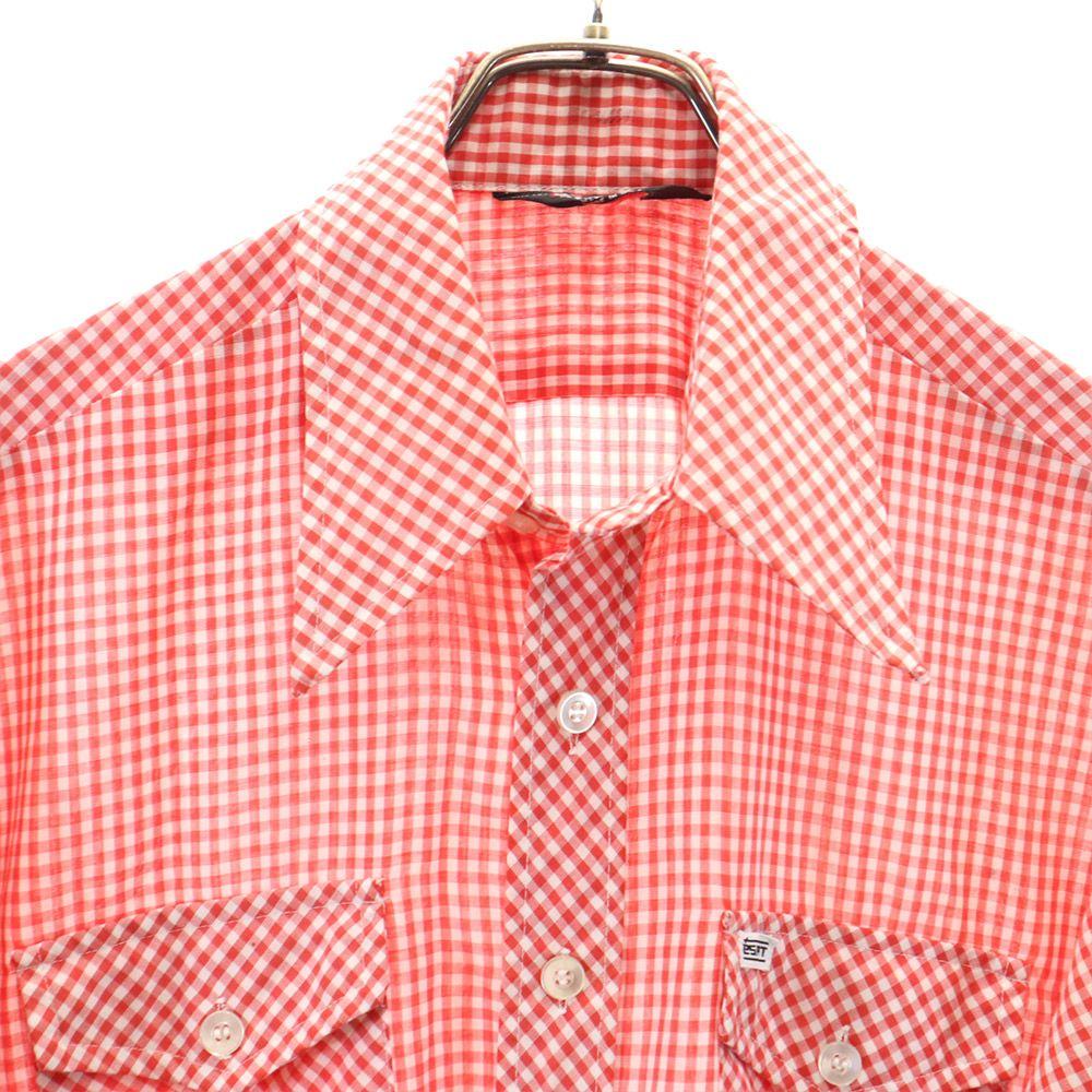 Esprit by CAMPUS 70s Made In USA Vintage Gingham Check Pattern Short Sleeve Shirt Men's Used