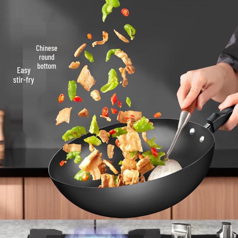 SUPOR Non-Coated Cast Iron Wok