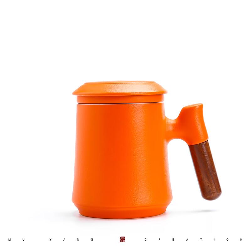 Chaxun Ceramic Tea Cup with Wooden Handle