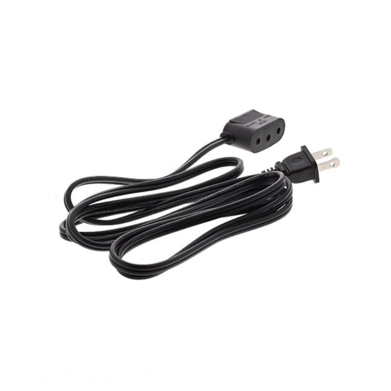 Sewing Machine Replacement Power Cable with 2-Prong Plug, Molded Connector, Black Cord for 15 66 99 201 221 301 Sewing Machine Maintenance