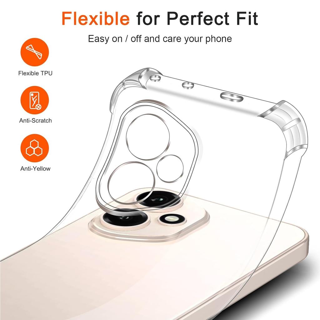 Flexible TPU Transparent Case for Honor 400 Pro 5G Protective Cover Four Corners Shockproof Frame Coque Fundas