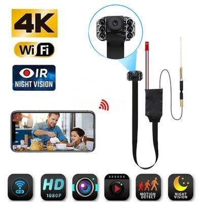 Mini WiFi Kamera 4K 1080P HD Kablosuz Güvenlik Kamerası Güvenlik Koruma Ses Video Gözetimi Gece Sürümü Kamera