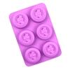 6-Piece Round Bee Silicone Mold Wax Melt Polymer Aromatherapy Making Handmade Cupcake Mould Decorating Supplies