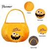 Cute Holiday Gift Bags Halloween Pumpkin Candy Bag, Cartoon Velvet Plush Treat Tote for Toddler Pouch Kids, Reusable Trick or Handbag, Party
