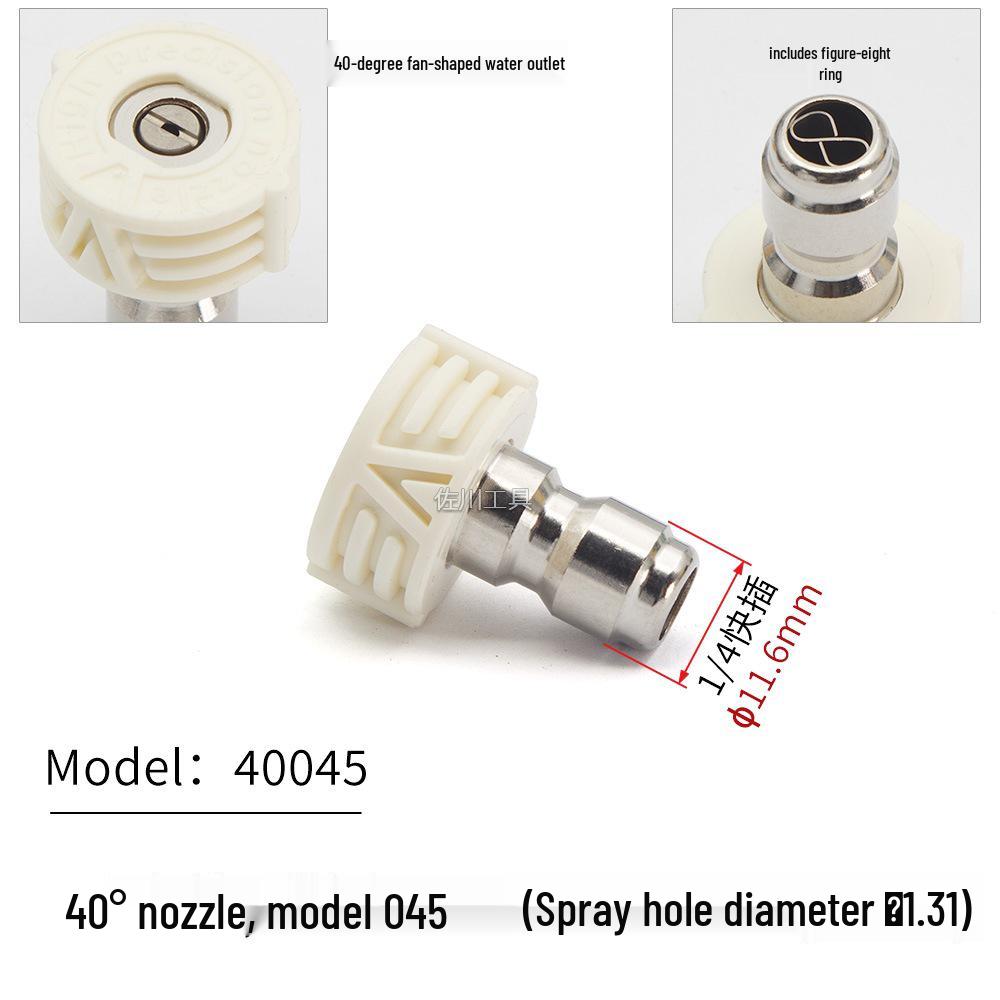 1/4 Quick Connect Fan-Shaped Nozzle Head for High-Pressure Car Washer