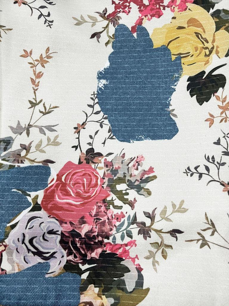 European & American Women's Retro Loose Wide-Leg Printed Jeans (N023)