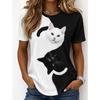 Fashion Women Retro Creative Pet Pattern Print T Shirt Funny Casual O-neck Short Sleeves T-shirt Summer Female Tee Shirt