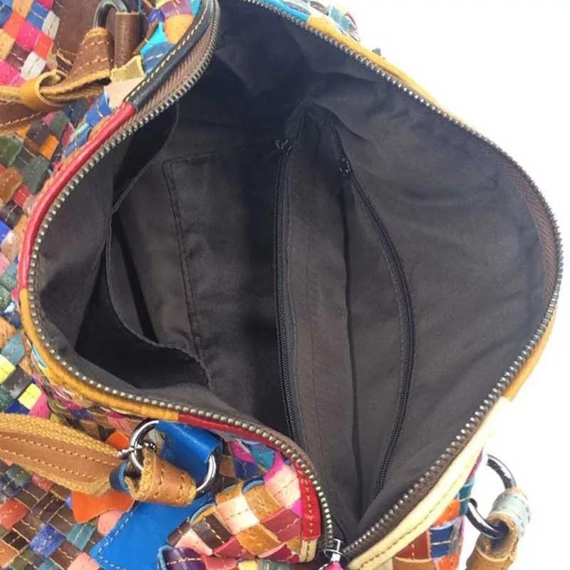 Bags Women'S Bags Color Woven Sheepskin Shoulder Messenger Bags Large Capacity Tote Bags