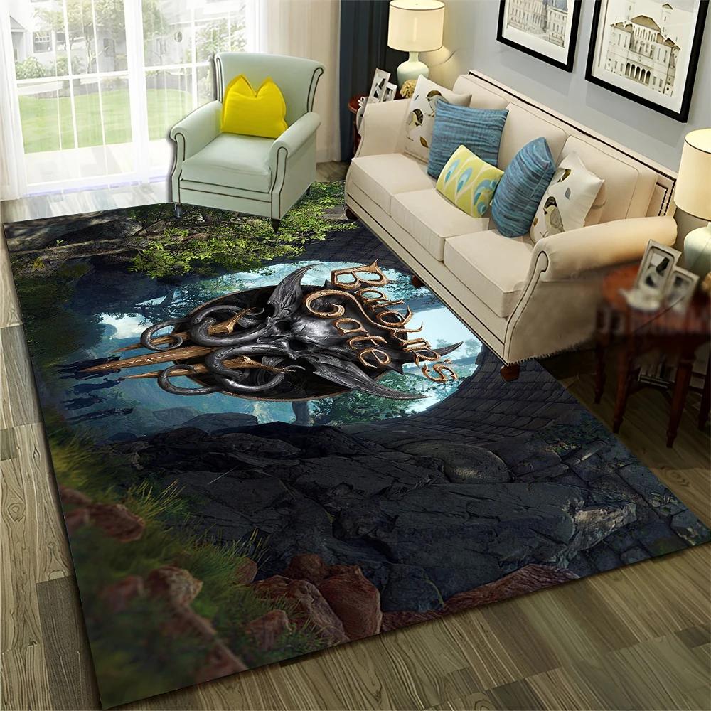 Baldur Gate3 Game Gamer Cartoon 3D Carpet Rug for Home Living Room Bedroom Sofa Doormat Decor,Child Area Rug Non-slip Floor Mat