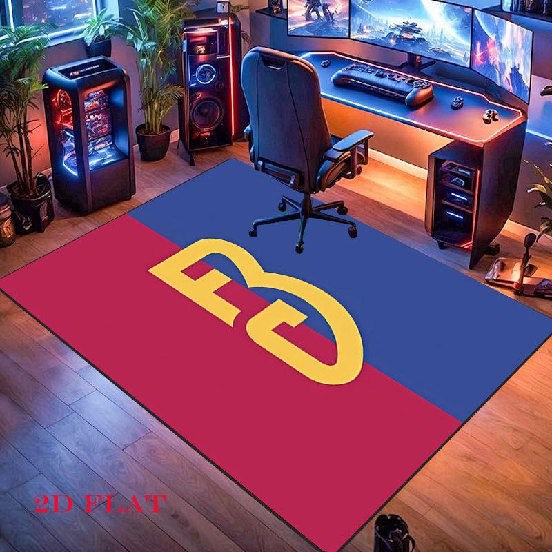 FC Basel 1893 Teppich für Wohnzimmer Schlafzimmer Zuhause Sofadekoration, Rutschfeste Bodenmatte für Kinder