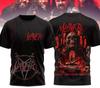 T-shirt da Uomo Stampa 3D Fashion Metal Rock Slayer Stile Hip Hop T-shirt da Strada Top Casual Largo a Maniche Corte Streetwear Oversize