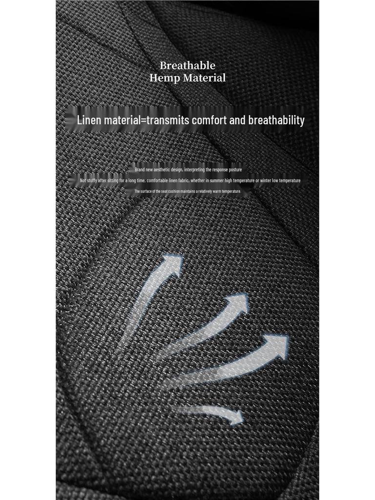 Breathable Linen Car Seat Cover for BYD Han: 5-Seater, All-Season, Full Surround Universal Cushion