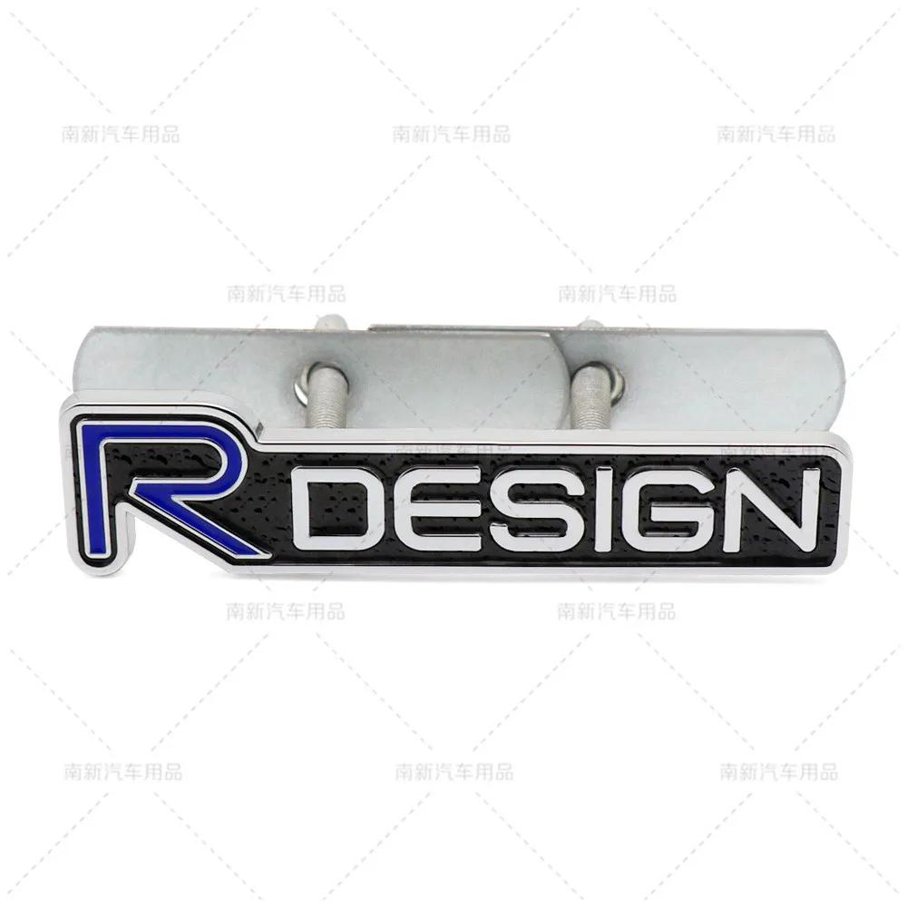 3D Metal Rdesign R Design Front Grill Car Badge Sticker Emblem Decal Decoration For XC40 XC60 XC90 V90 S90 S60 V60 V40 C70