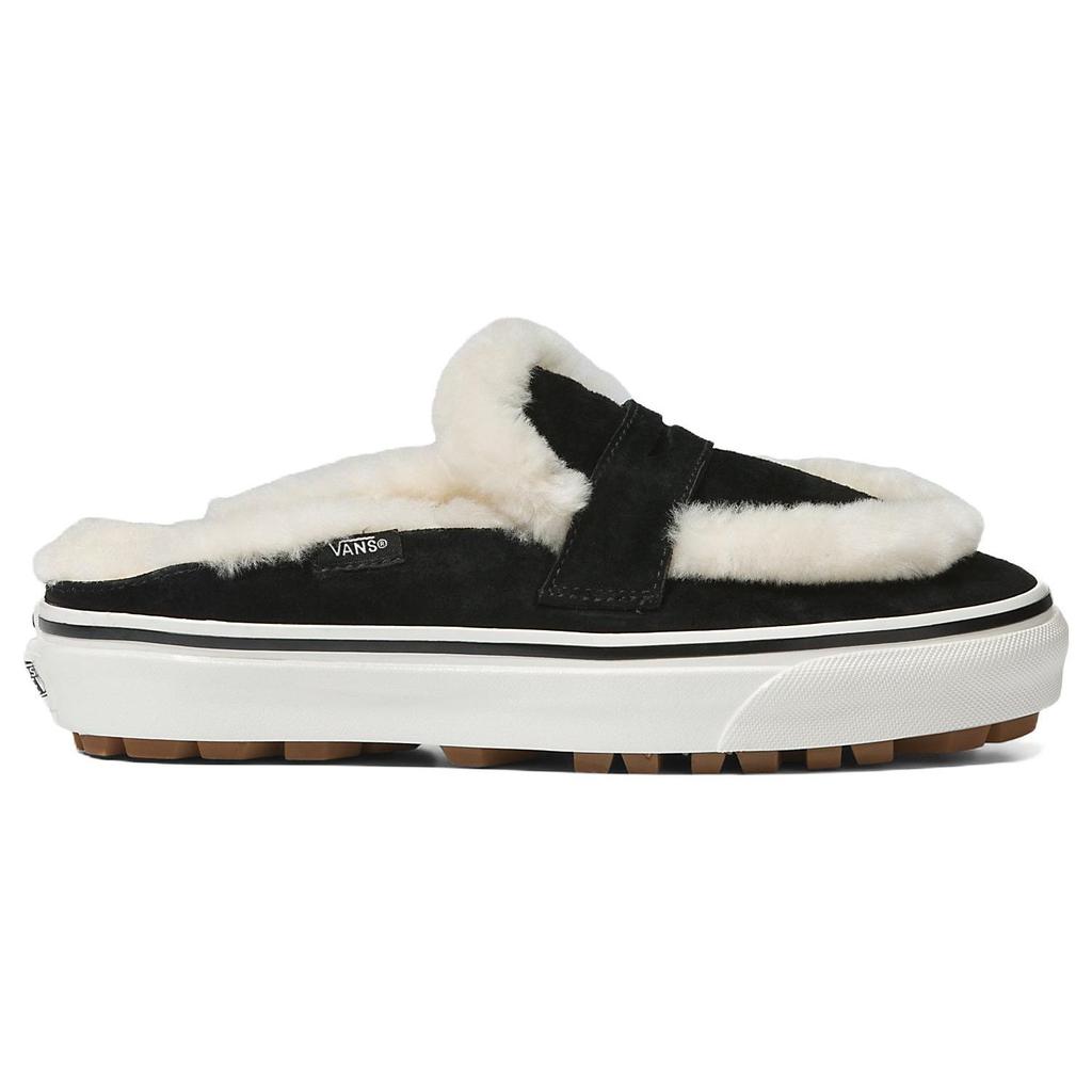 Vans Style 53 Shearling Mule DX Plush Edge Low Top Skate Shoes Unisex Sneaker Black White VN0005U3BF5