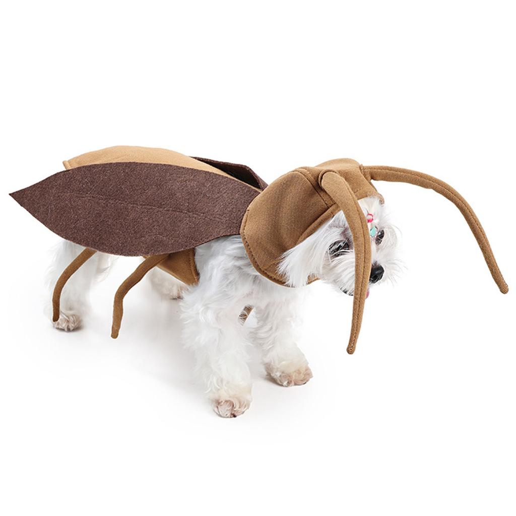 Dog Roach Costume Pranks Halloween Pet Animal Soft Costume Cockroach Coat Theme Cosplay Accessories