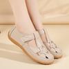 Women's Leather Sandals Summer Essentials Mary Jane Beach Flat Shoes Casual Soft Roman Sandals for Girl Plus Size