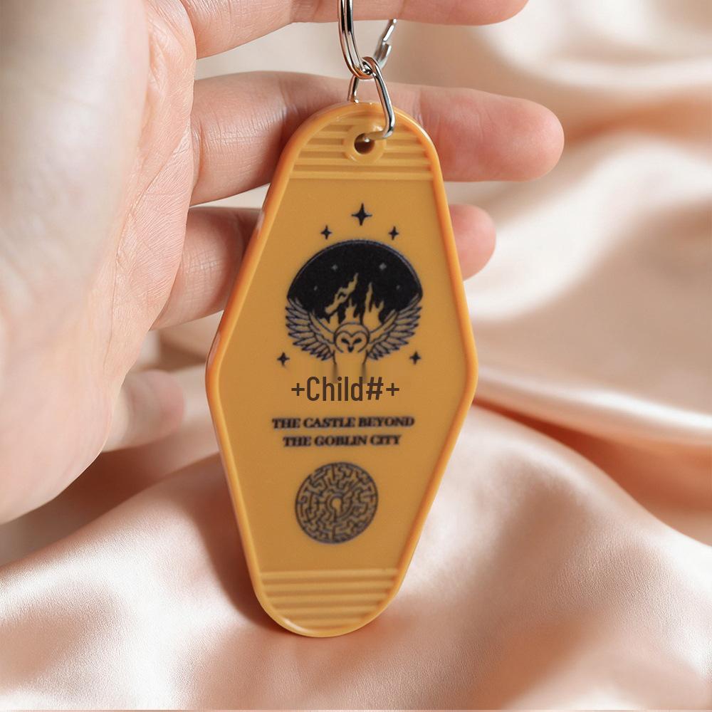 Modern Minimalist Motel Hotel Key Tag Keychain - Fan Gift & Backpack Decoration Pendant
