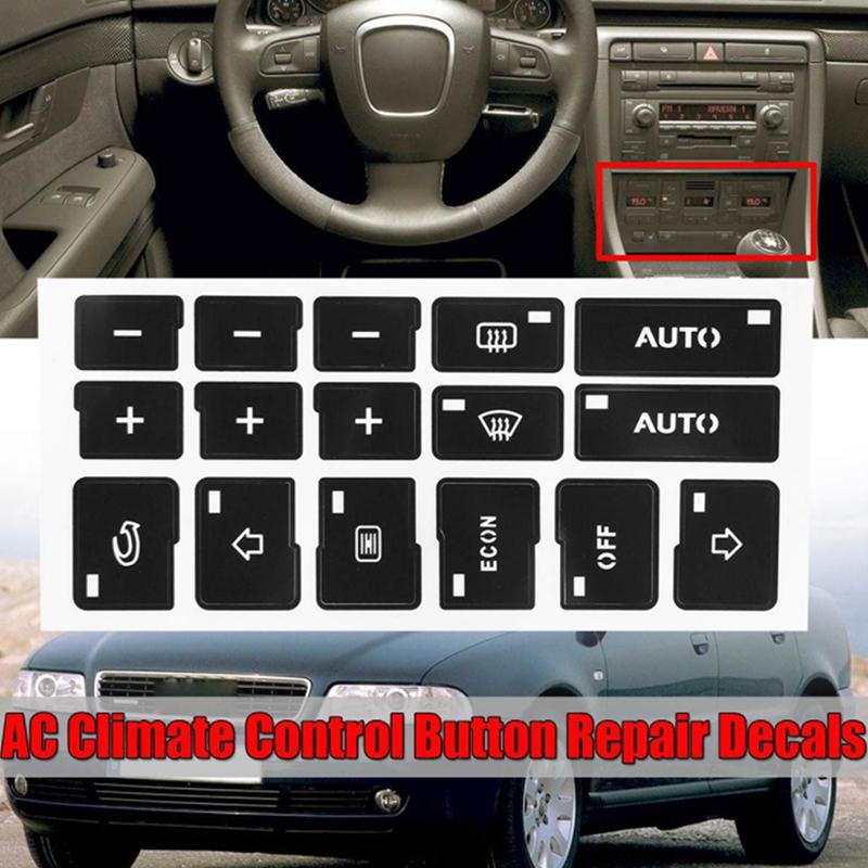 1 Stück Auto Klimaanlage Klimaregelung Knopf Reparatur Aufkleber Decals Für A4 B6 B7 00-04