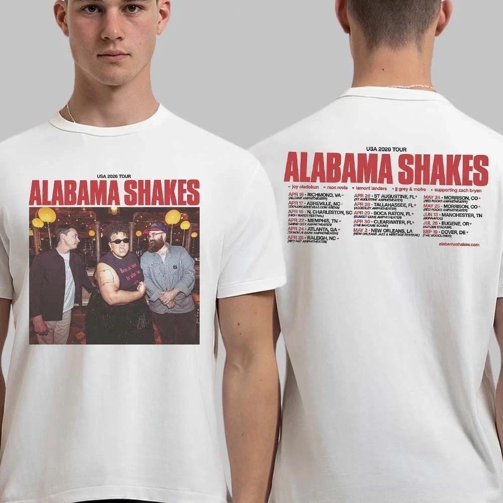 Alabama Shakes 2026 Spring Tour T-Shirt USA Dates Two Sided M