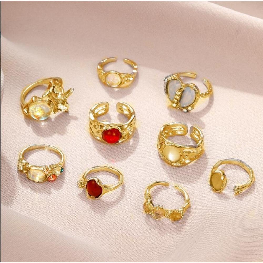 Skull Bat Spider Ring Set Dark Gothic Retro Exaggerated Finger Ring 23-piece Set