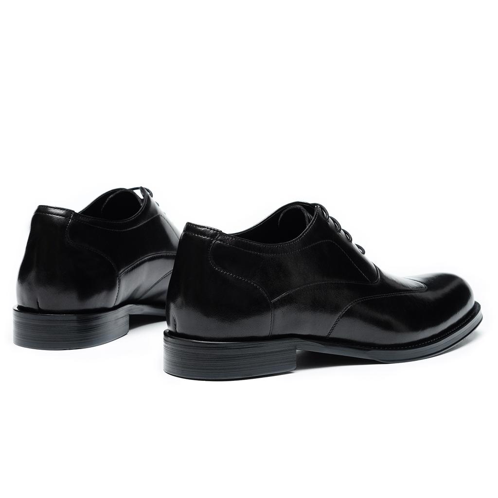 Inner Height-Increasing Leather Shoes Men'S First-Layer Cowhide Business Dress Pointed Oxford Shoes Wedding Men'S Shoes
