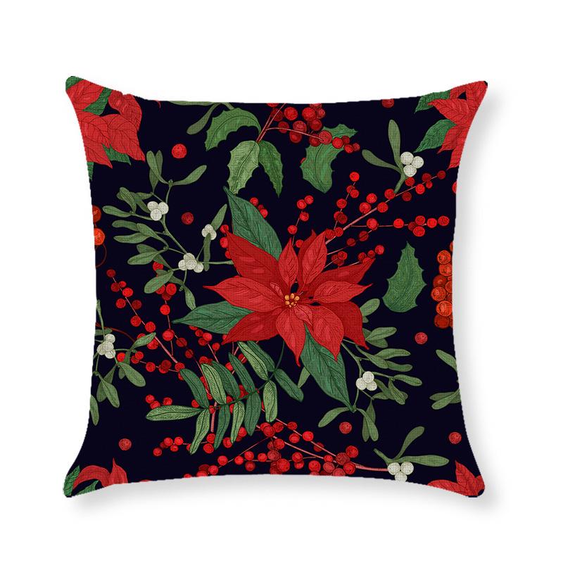 Home Christmas Throw Pillow Cover Holiday Home Cushion Cushion Cover Sofa Side Sleeping