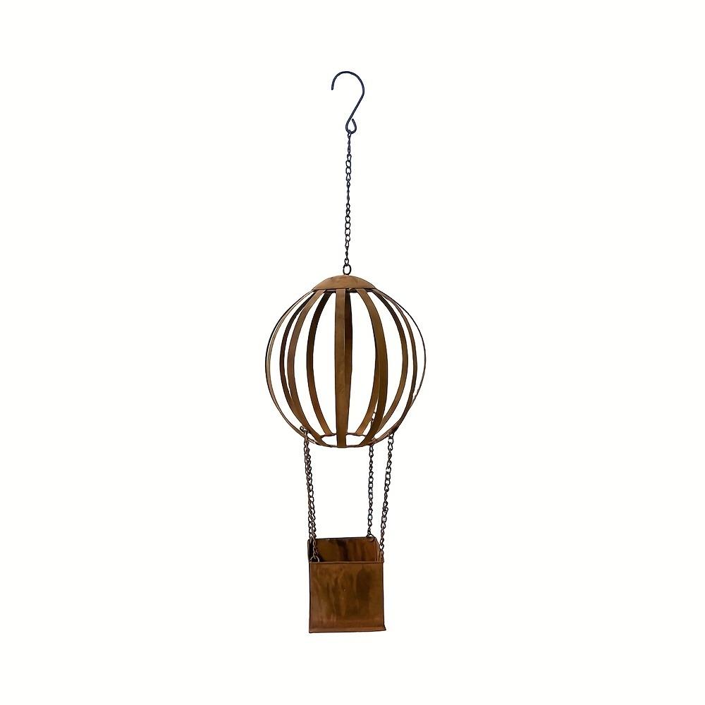 Iron Hot Air Balloon Planter Decoration Flower Pot Removable Hanging Planter  Yard Flower Pot