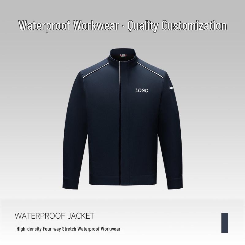BMW Waterproof Workwear Jacket with Custom Logo for Employees - Stand-up Collar, Autumn/Winter Season