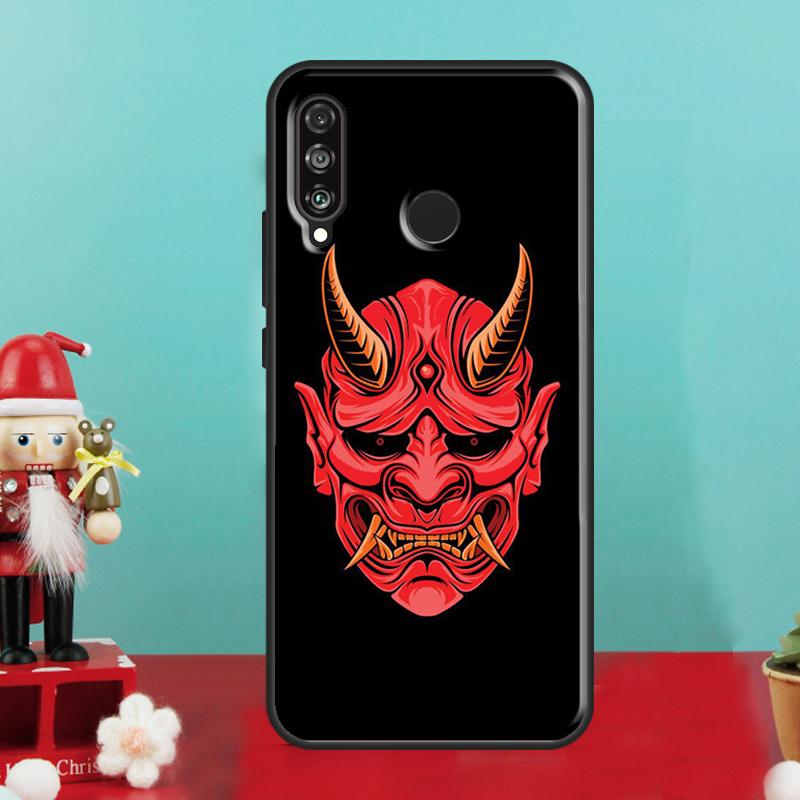 Japanese Samurai Oni Mask For Huawei Nova 7i 8i 11i 12i 12s 9 10 SE Y90 Y60 Y70 Y72 Y61 Y91 P30 P40 Lite P60 Pro Case