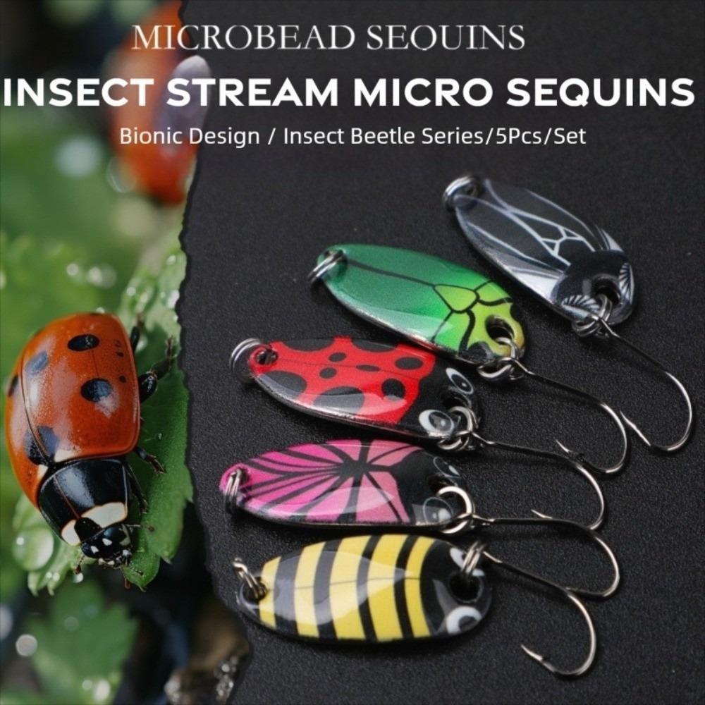 5 Pcs/Set 1.5G 2.5G 3.5G 5G Weight Spoon Fishing Lure Small Stream Lure Trout Fishing