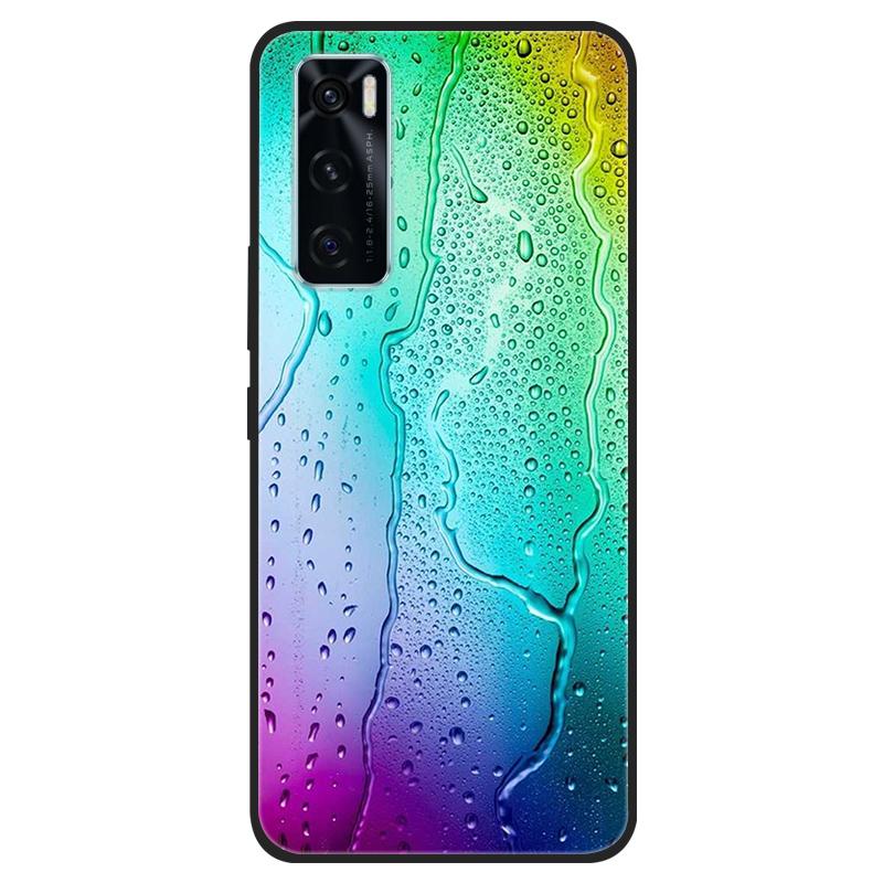 For Vivo V20 SE Case V20SE Silicone Cat Painted Soft Black Cover for VivoV20 V20SE V2022 V2023 Cover TPU Coque Protective Capa