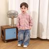 LUSON Baby Boy's 2026 Spring Autumn Retro Plaid Long Sleeve Shirt