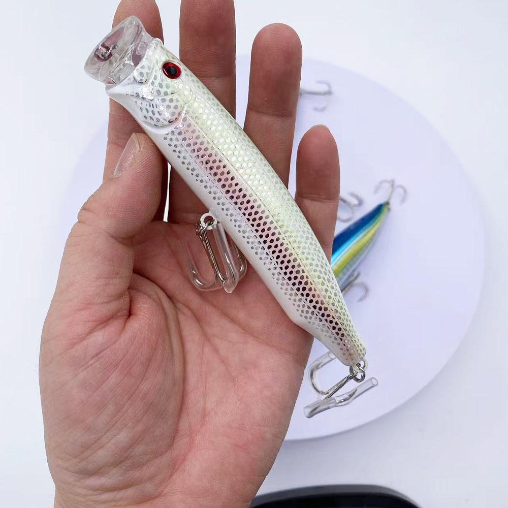 

Рыбалка 28г Усиленная приманка-поппер с интегрированным проволочным каркасом, поверхностная приманка, плавающая дальнобойная приманка для морского окуня 12cm 28g