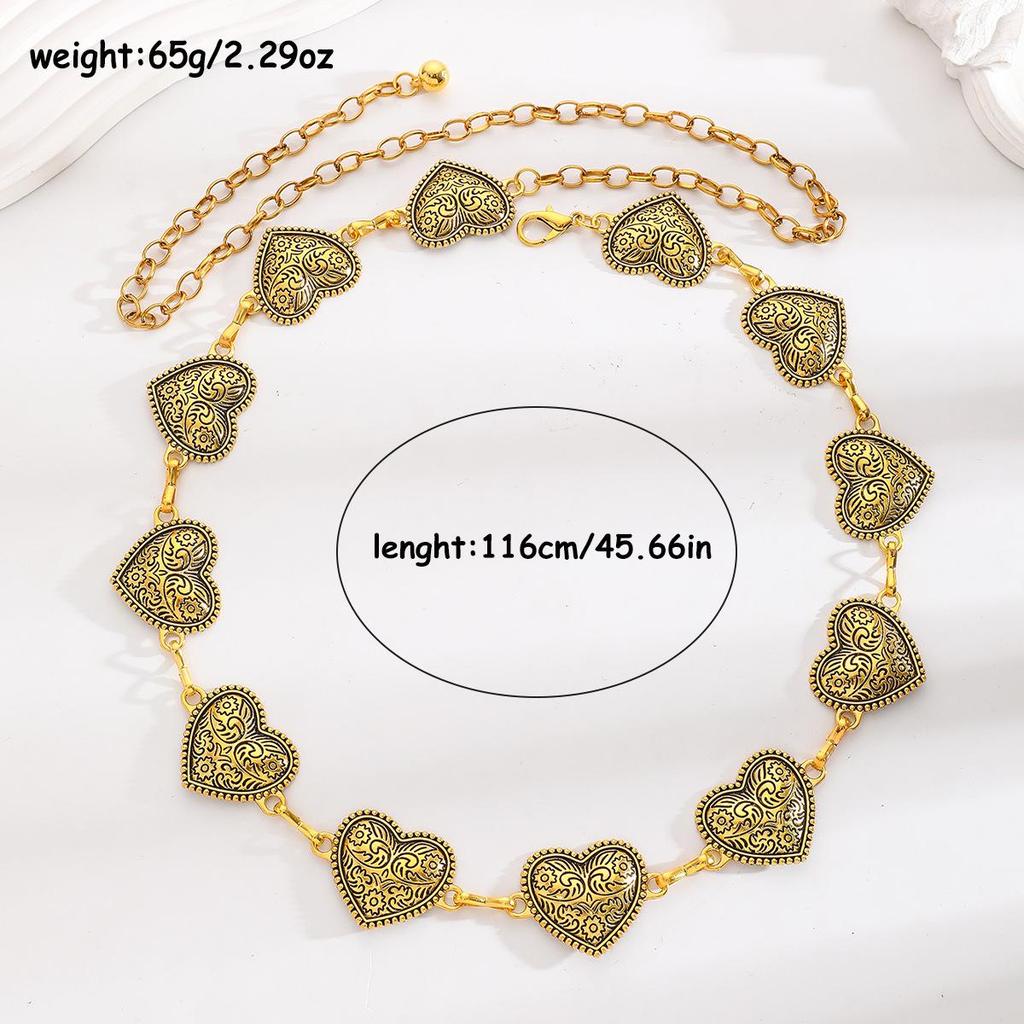 Bohemian Retro Metal Waist Chain for Women - Ethnic Style Body Jewelry