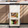 Kitchen Trash Cans Multi Functional Large Capacity Trash Bins Litter Bins Recycling Kitchen Food Waste Disposal with Wheels