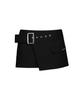 ROCKCAKE Wide Belt Wrap Skirt - Black